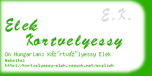 elek kortvelyessy business card